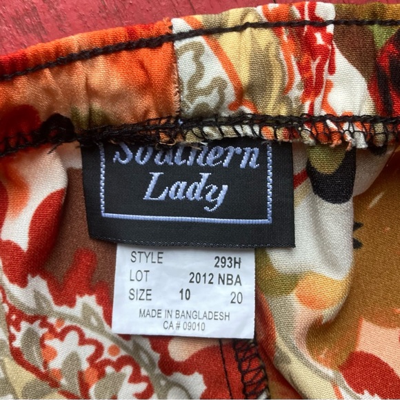 SOUTHERN LADY VINTAGE ABSTRACT FLORAL      A LINE MAXI SKIRT WOMENS 10 - Picture 8 of 8